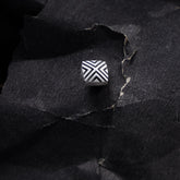 Silver crisscross Square stud